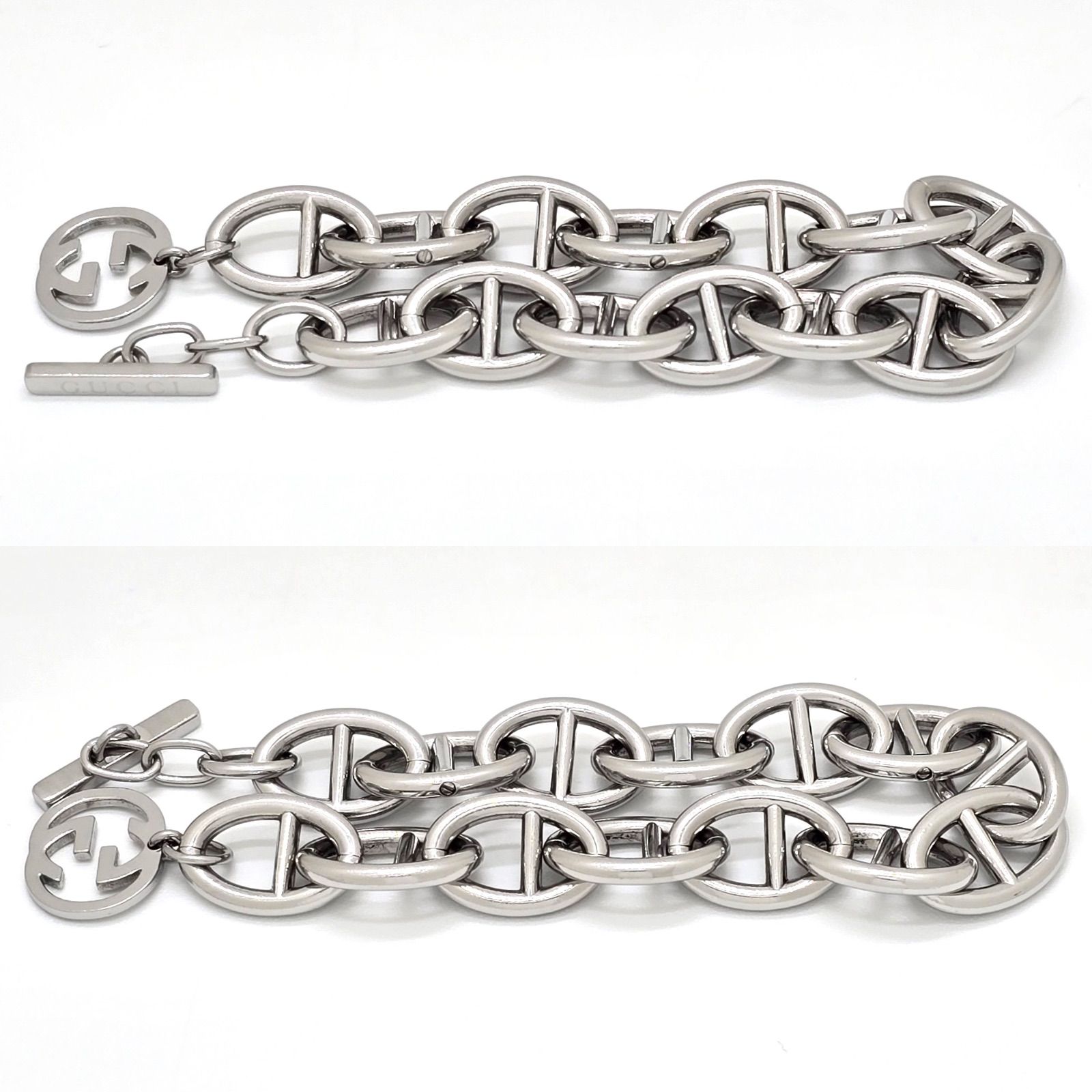 GUCCI グッチ アンカー チェーン ブレスレット インターロッキング