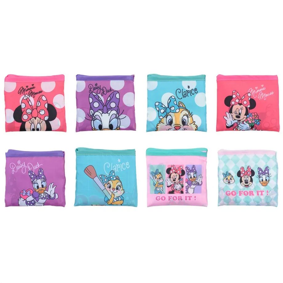 ミニーマウス＆デイジーダック&クラリス エコバッグ GO FOR IT