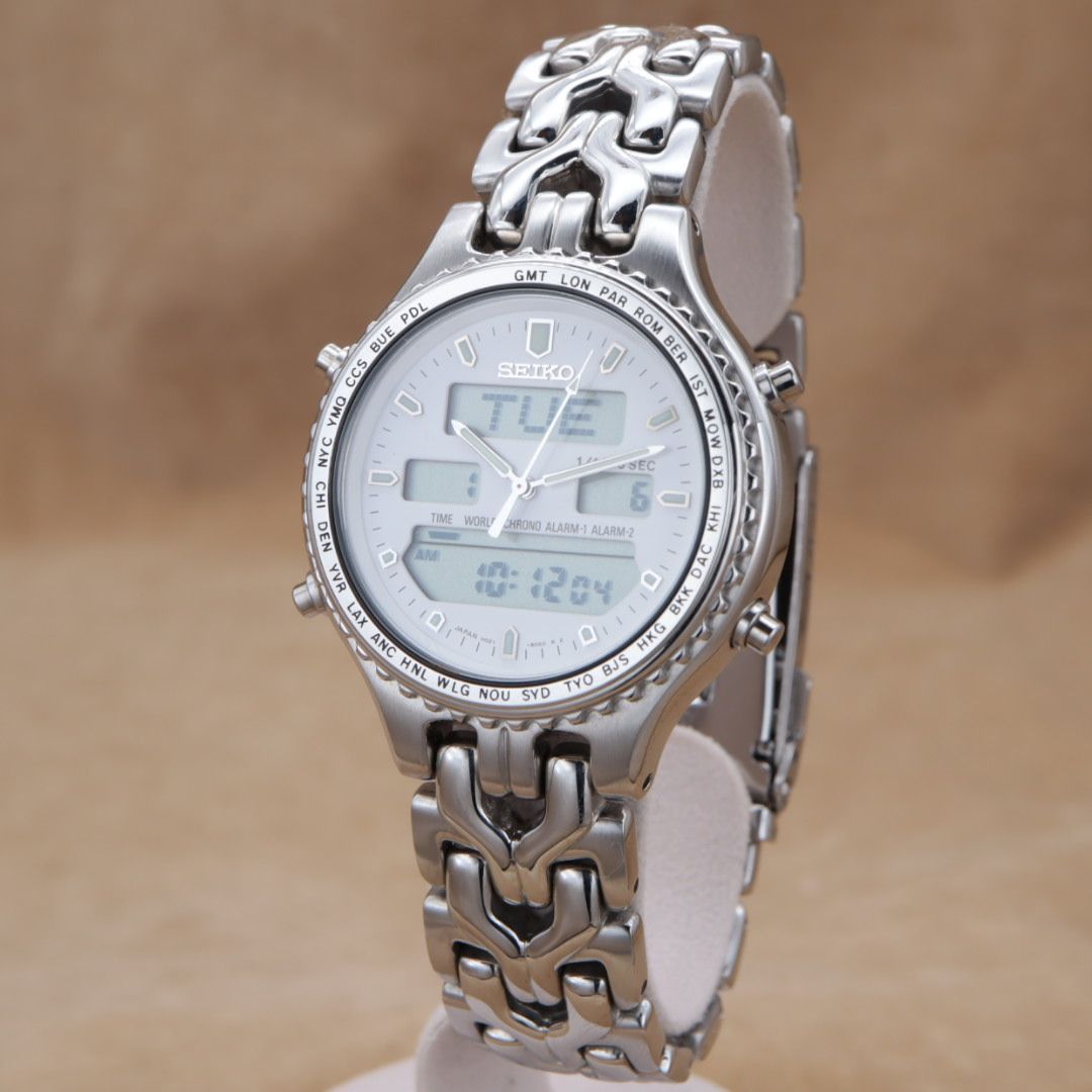 SEIKO H021-8050 World Time Chronograph セイコー ワールドタイム