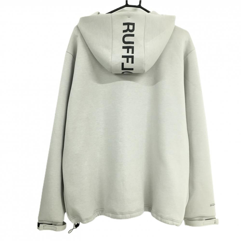 超美品】ラフロッグ ジップパーカー ライトグレー系 ダンボールニット