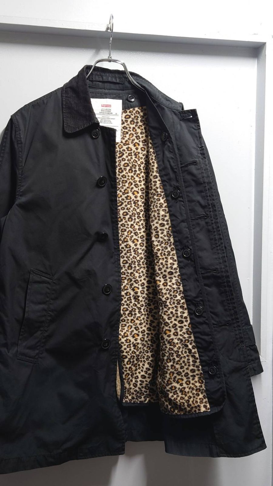 11's Supreme Leopard Lined Trench Coat Black S - メルカリ