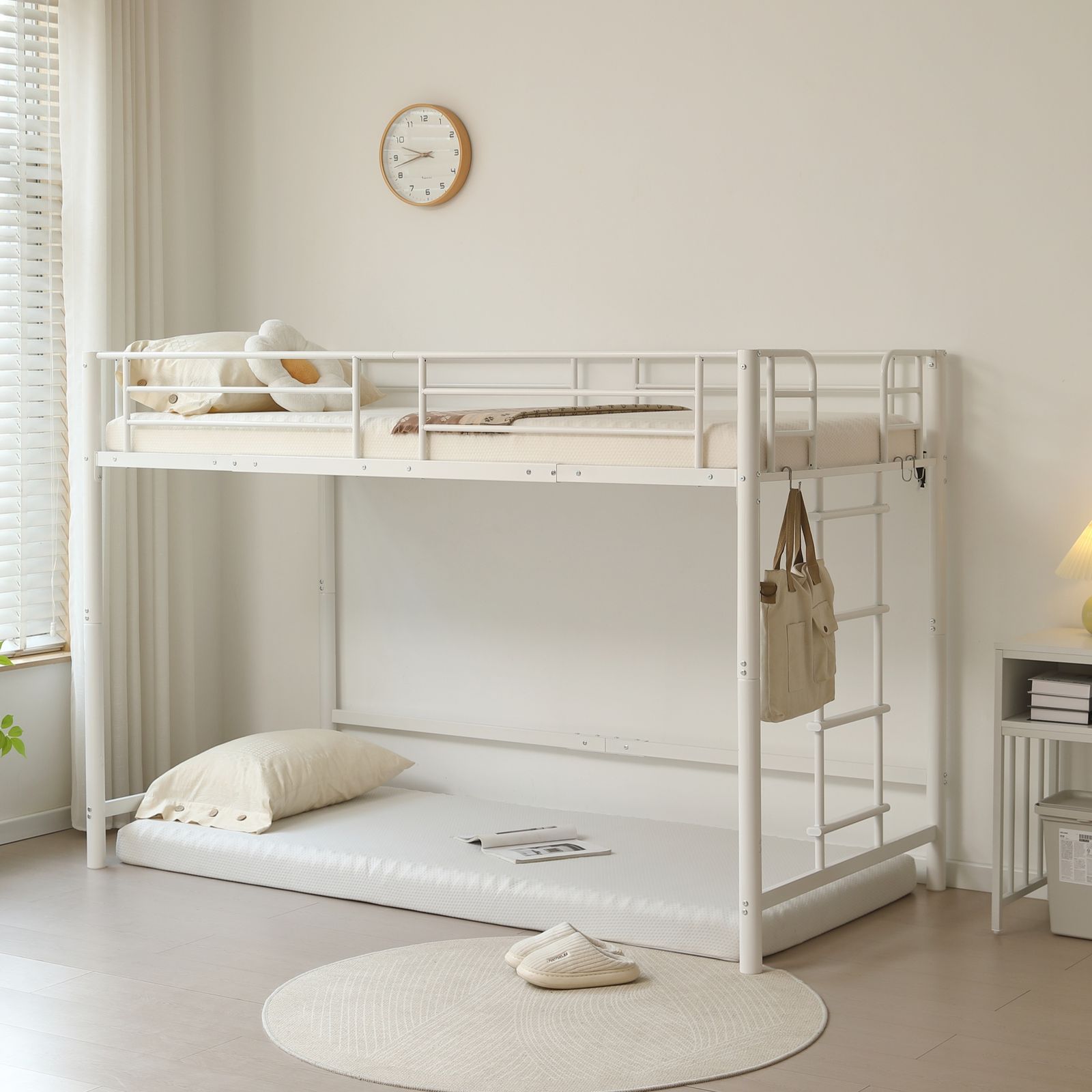 高さ140cm】ロフトベッド パイプベッド シングル 耐荷重150kg システム