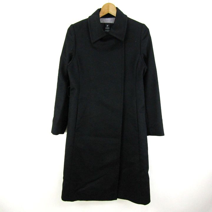イネド ステンカラーコート アウター ロングコート カシミヤ100