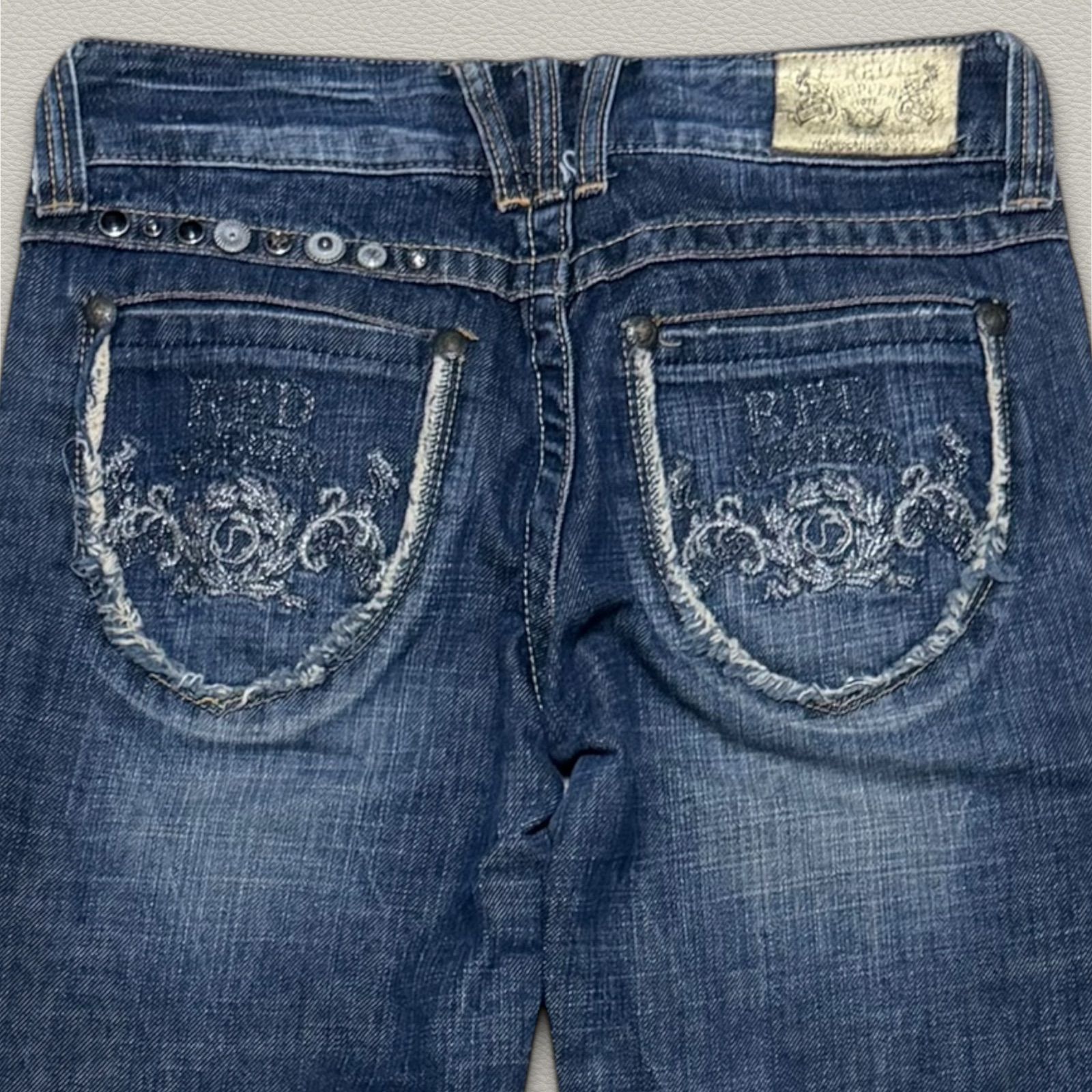 RED PEPPER ブーツカットデニム 26 レッドペッパー 刺繍 Y2K