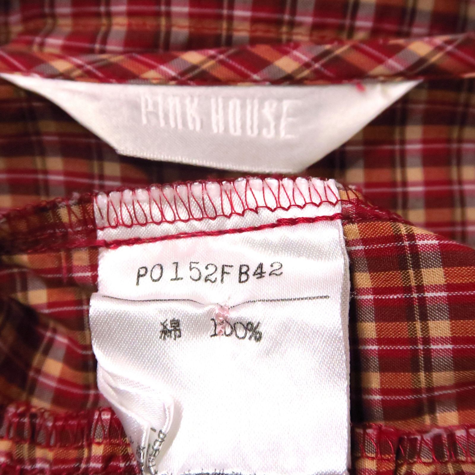 美品】ピンクハウス☆カントリー調で可愛い♪ オリジナルチェック柄六