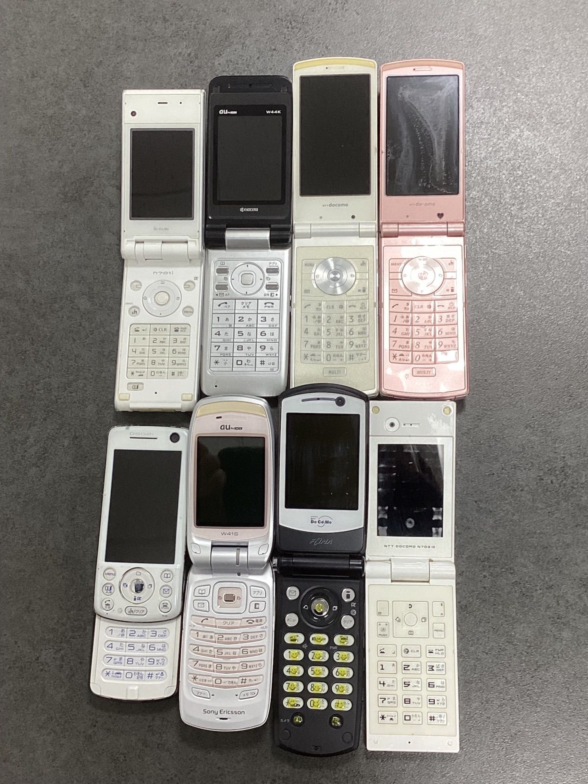 ガラケー 携帯電話 FOMAその他8台おまとめセット 折りたたみ スライド