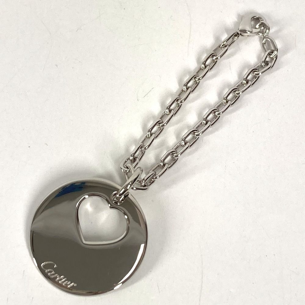 CARTIER カルティエ キーホルダー ハート ロゴ メタル シルバー - メルカリ