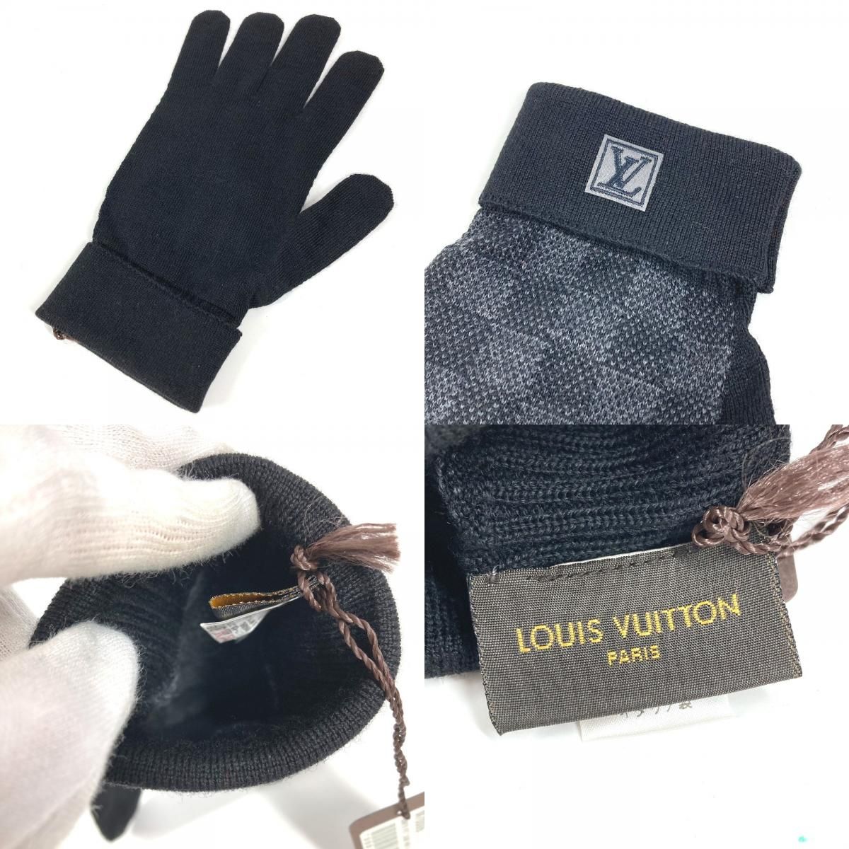 LOUIS VUITTON ルイヴィトン 手袋 ゴン・プティ ダミエ M70006 ウール
