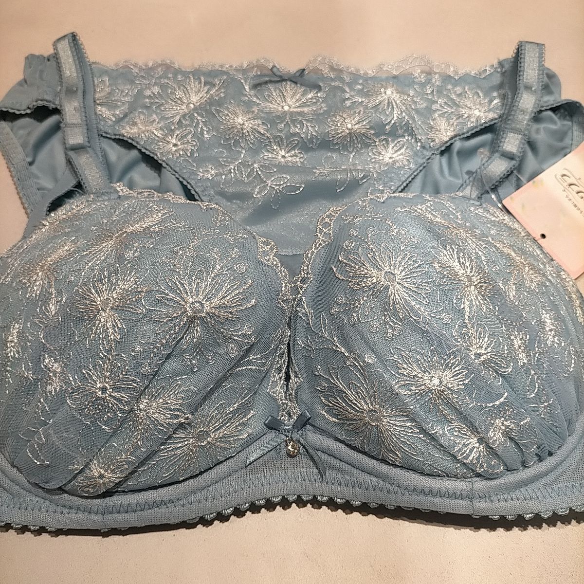 新品 D75 チュチュアンナ tutuカワブラ 上下セット ブラ＆ショーツ L