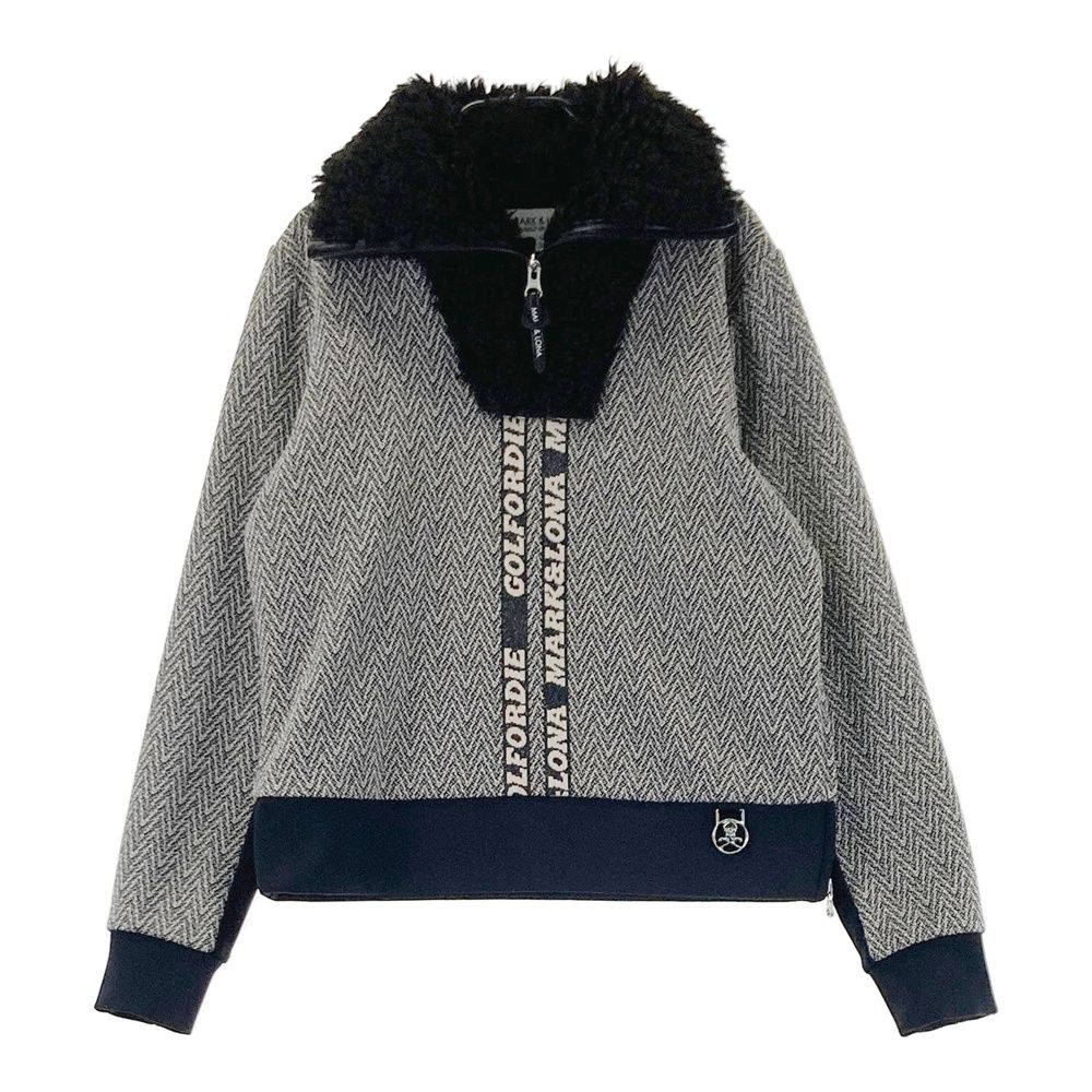 サイズ：38 MARK&LONA マークアンドロナ 裏地付ボアハーフジップ