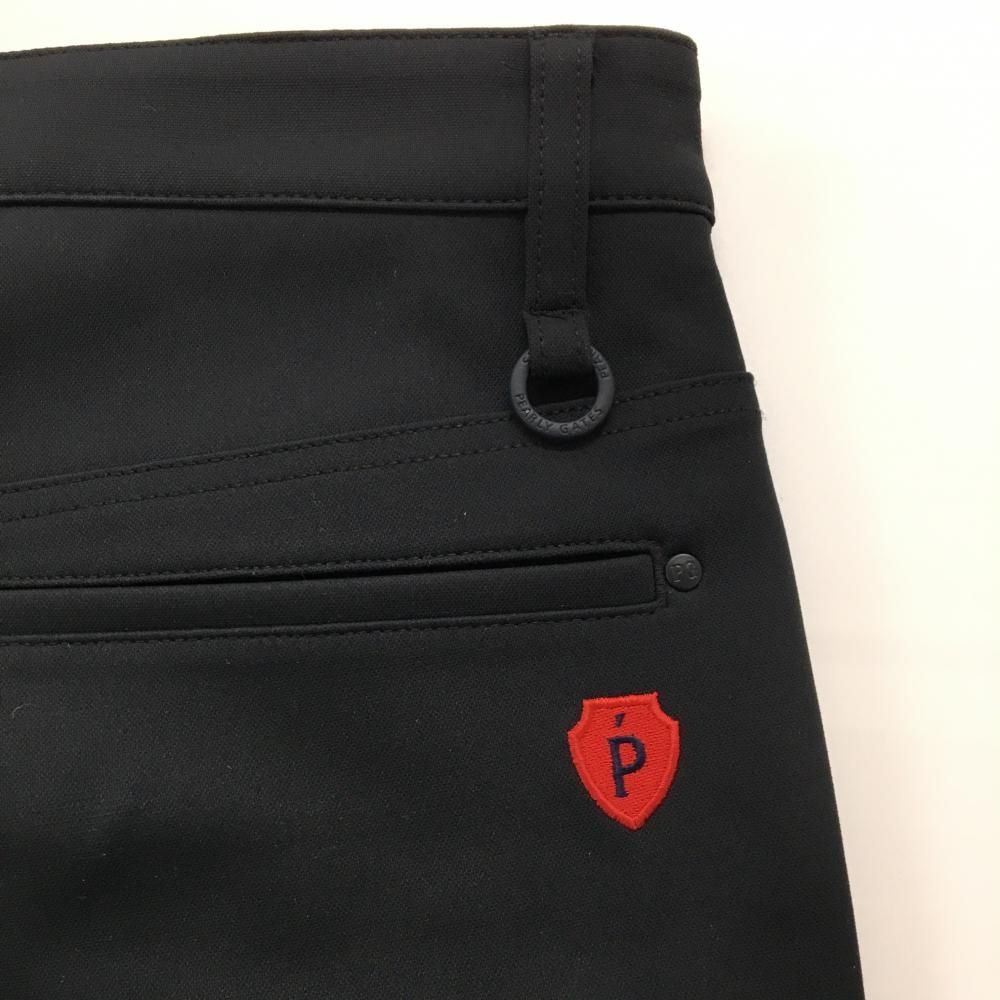 美品】パーリーゲイツ パンツ 黒 ストレッチ ロゴレッド メンズ 5(L