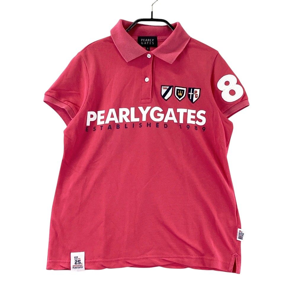 サイズ：0 PEARLY GATES パーリーゲイツ 25周年 半袖ポロシャツ ピンク