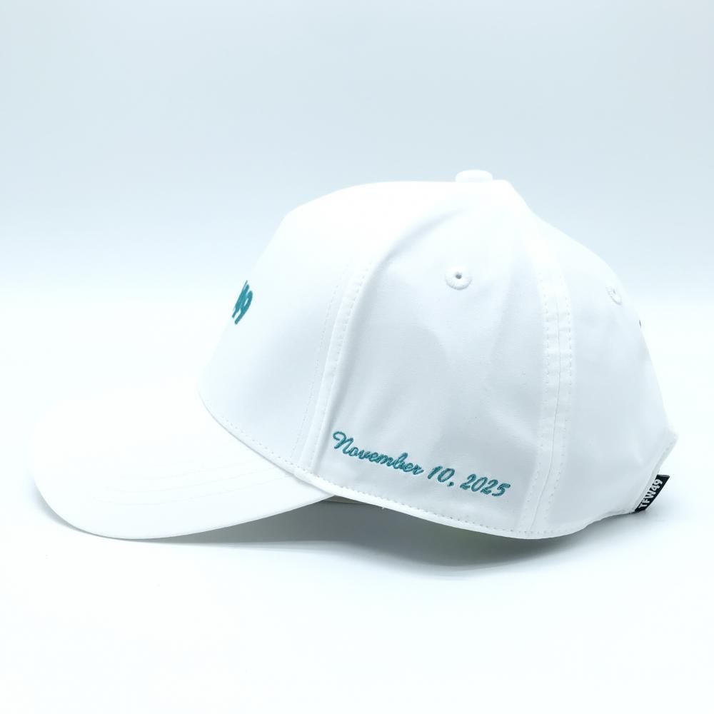 新品】TFW49 キャップ 白×ライトグリーン ロゴ刺しゅう F ゴルフウェア