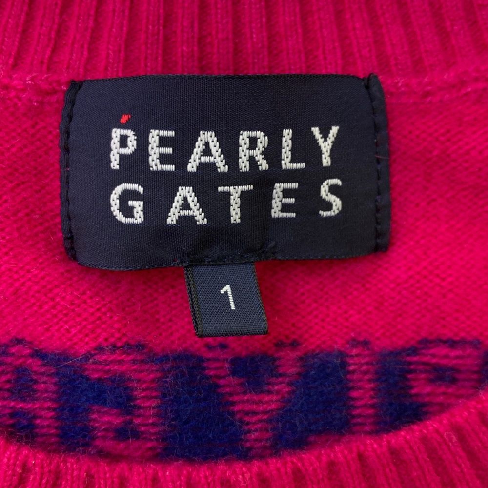 サイズ：1 PEARLY GATES パーリーゲイツ カシミヤ ニットセーター