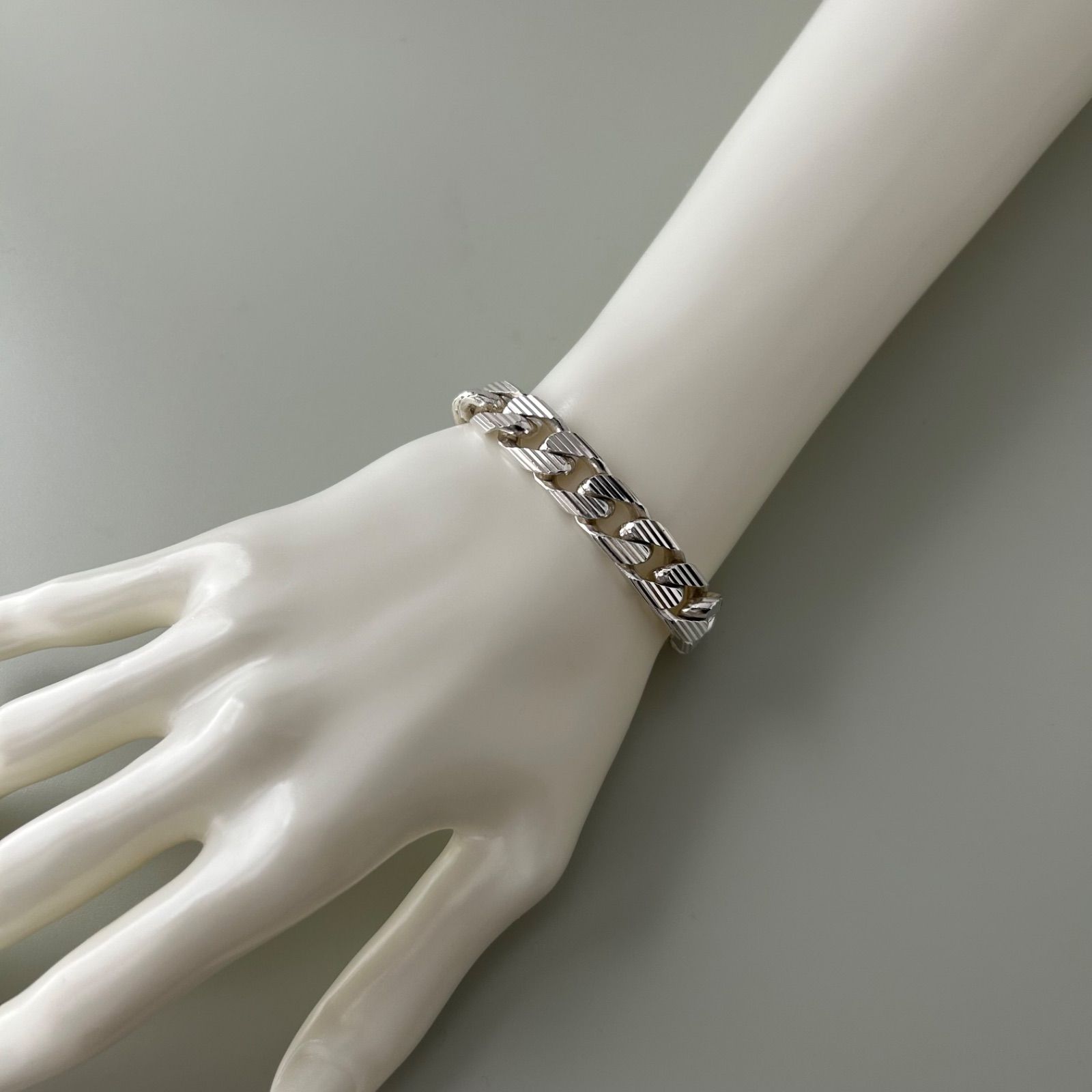 使用感有】グッチ ブレスレット 喜平 ストライプ 925 GUCCI #20 - メルカリ