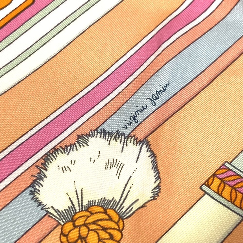 エルメス エトリエの競演 カレ ウォッシュ 90 スカーフ シルク