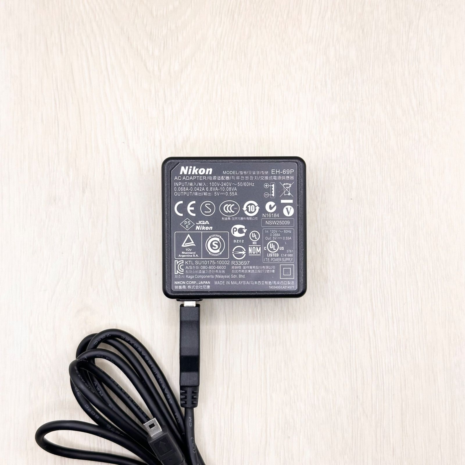 Nikon EH-69P USBケーブル 充電ACアダプター 充電ケーブル 充電器