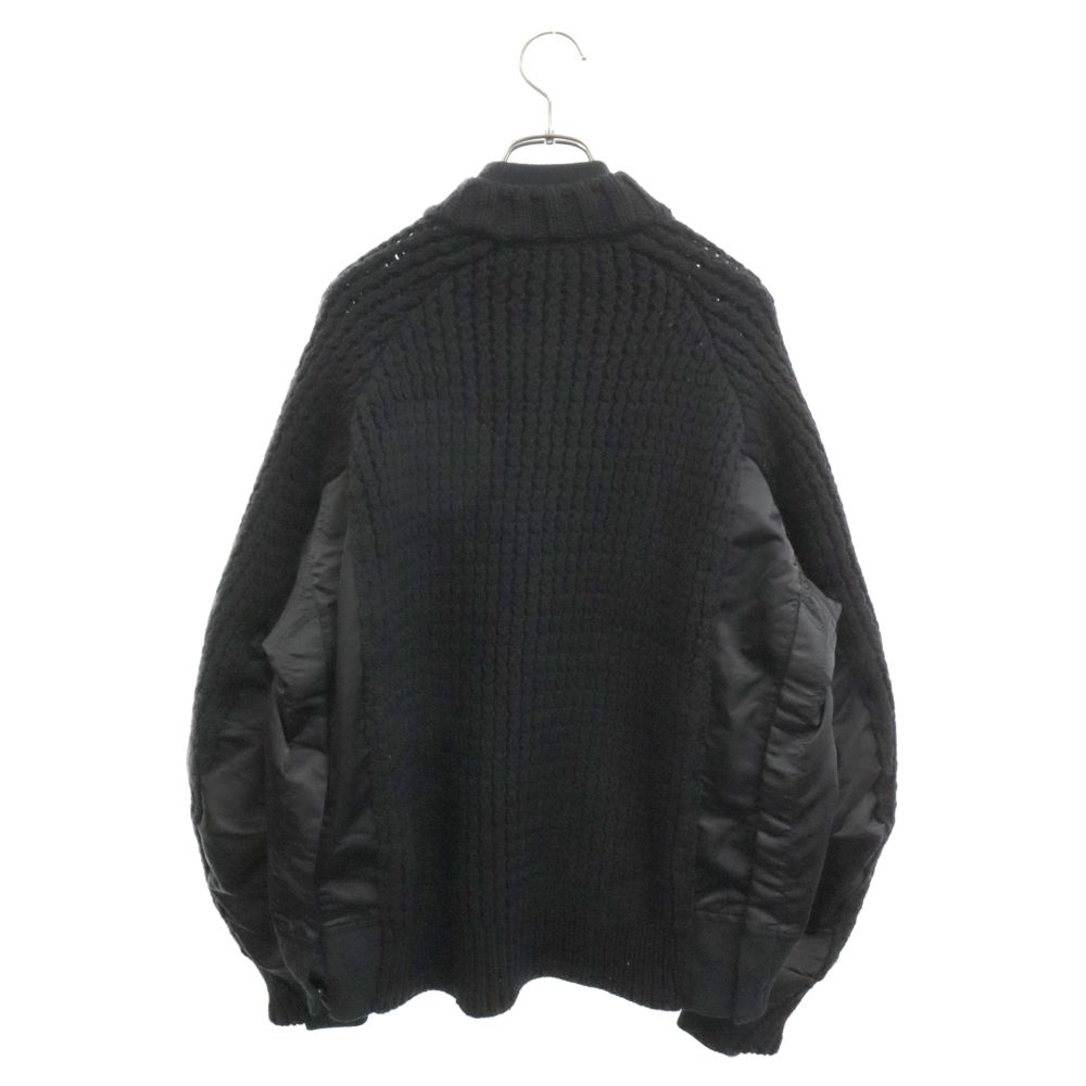 Sacai (サカイ) 23AW ニット切り替えデザインブルゾン ジップアップ