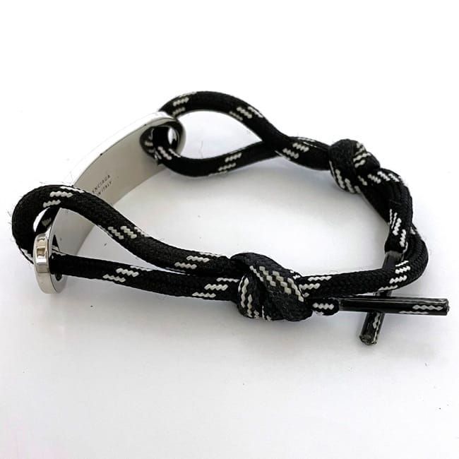 バレンシアガ ブレスレット ec-22894 ブラック シルバー PLATE - メルカリ