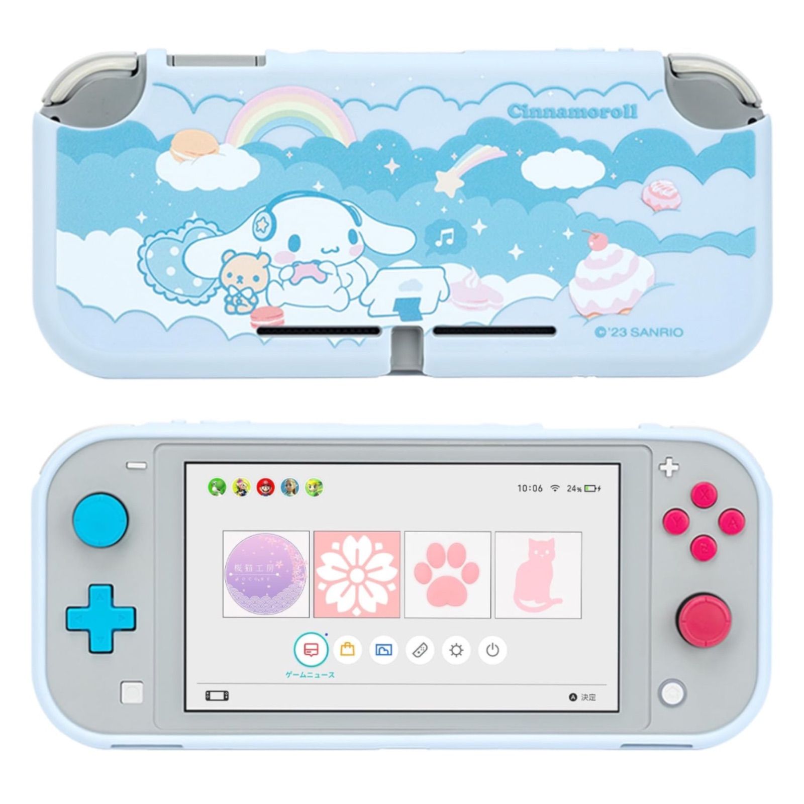 Nintendo Switch liteカバー サンリオ シナモン スイッチライトカバー