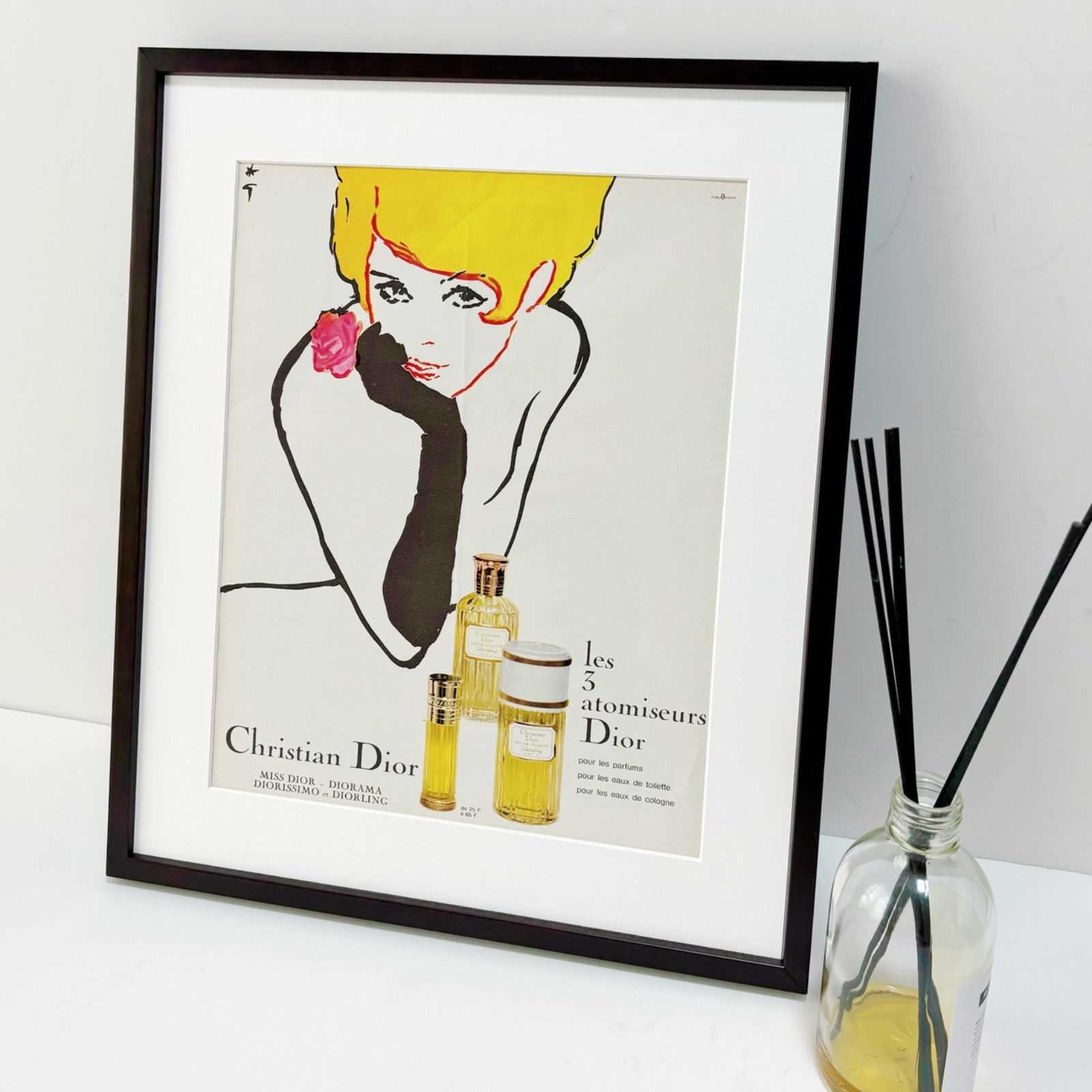 1966 広告＞Dior Rene Gruau ディオール ルネ・グリュオ ポスター