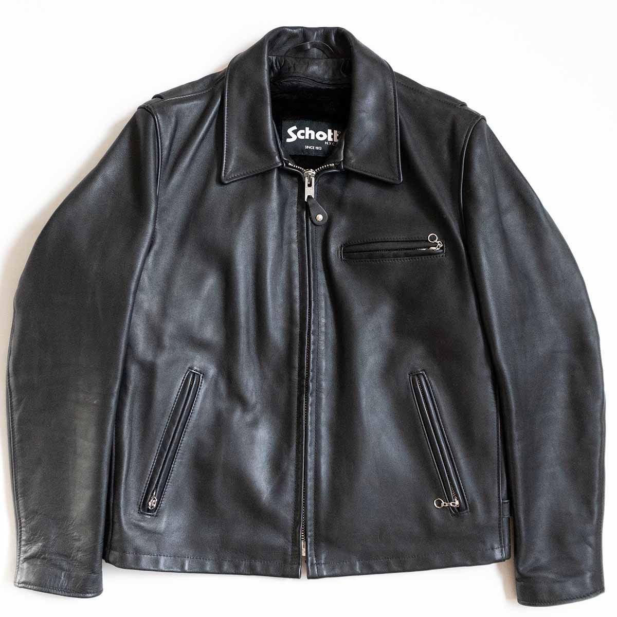 美品】SCHOTT【643/シングルライダースジャケット】42 ボアライナー