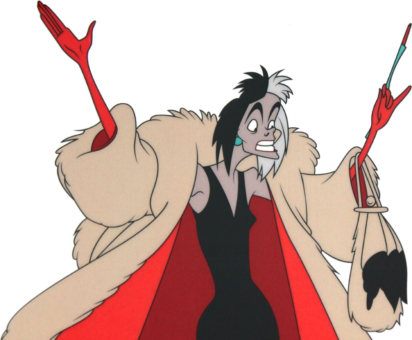 ディズニー セル画「101匹わんちゃん/クルエラ ド ヴィル」展示用