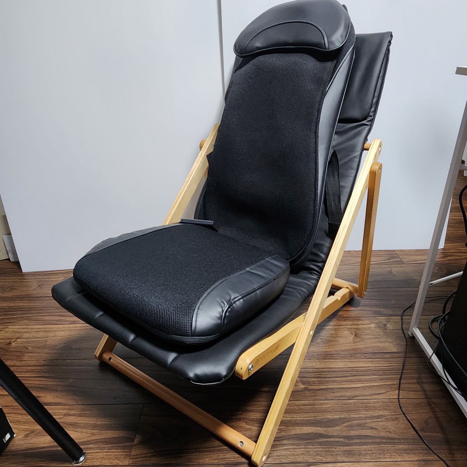 ドクターエア】マッサージシート専用リラックスチェア RC04-BKブラック