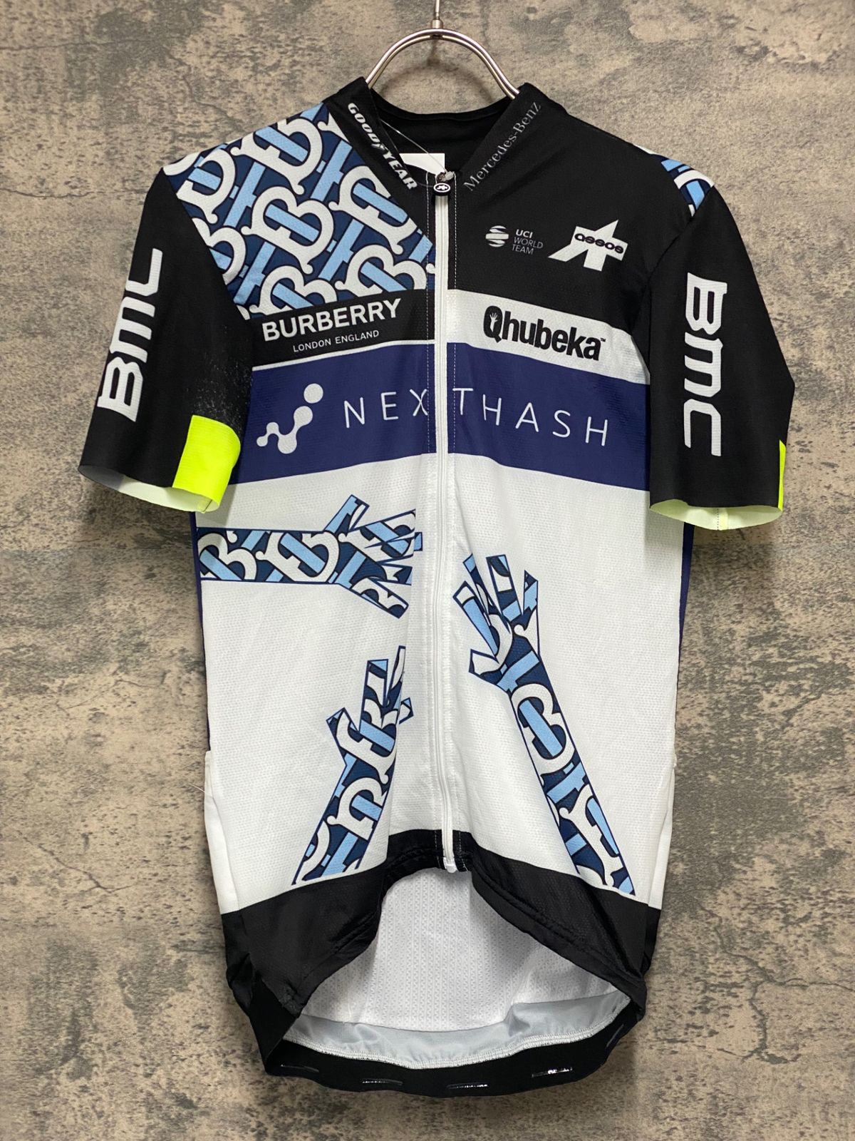 JC900 アソス Assos TEAM QHUBEKA 半袖 サイクルジャージ 黒白 M