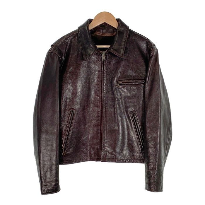 Schott ショット レザーシングルライダースジャケット 襟付 ボア