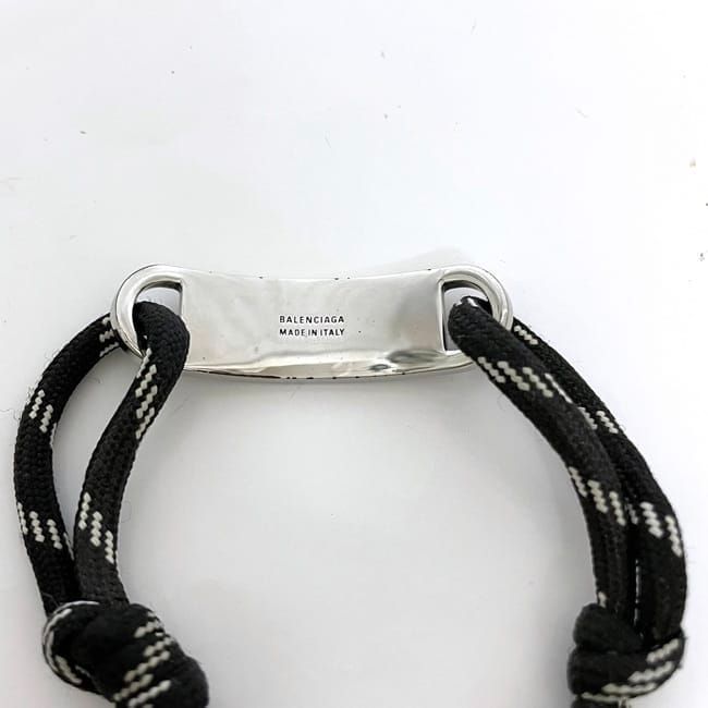バレンシアガ ブレスレット ec-22894 ブラック シルバー PLATE - メルカリ