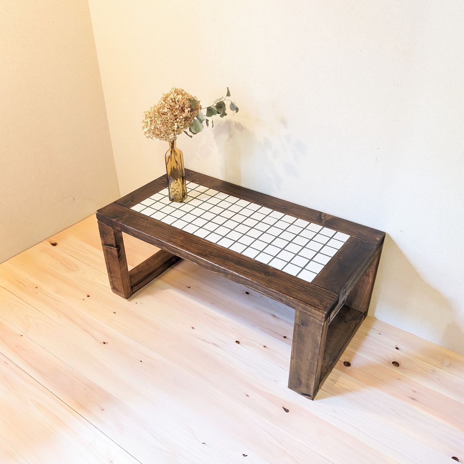 サイズオーダー可】✳受注生産✳ 昭和レトロ タイル ローテーブル