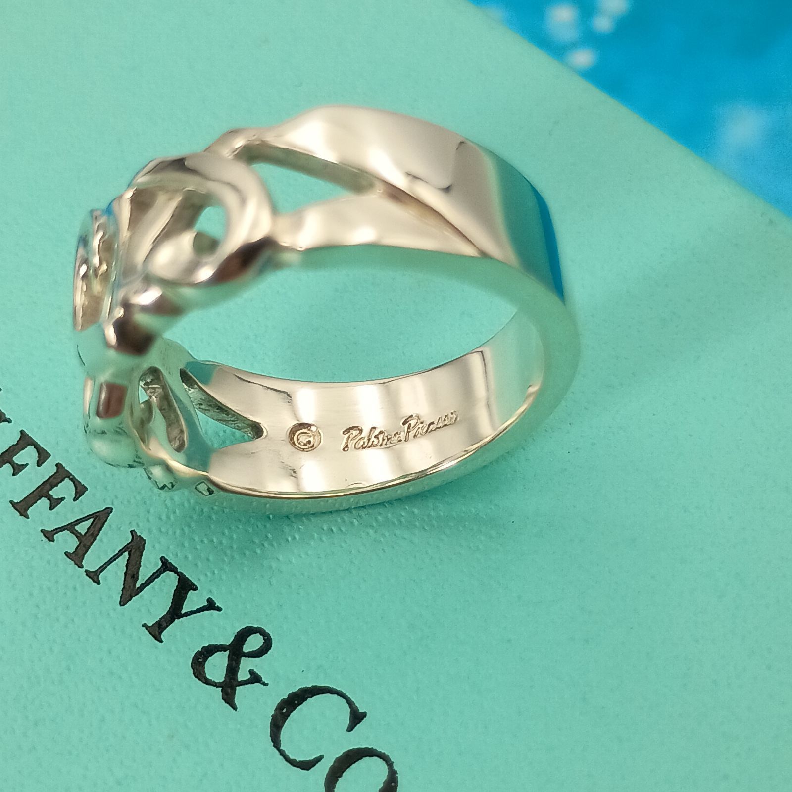 TIFFANY&Co ティファニー 14号 トリプルラビングハート リング