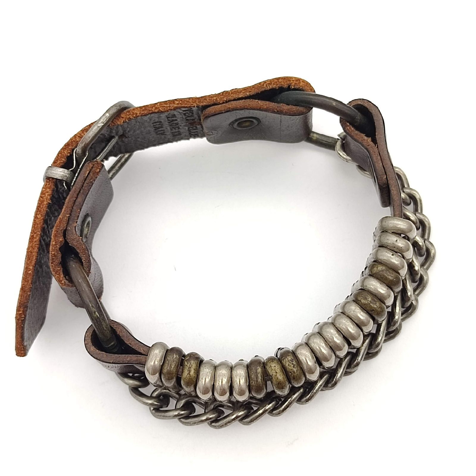 Maison Margiela メゾンマルジェラ 11 ブラウンレザーブレスレット