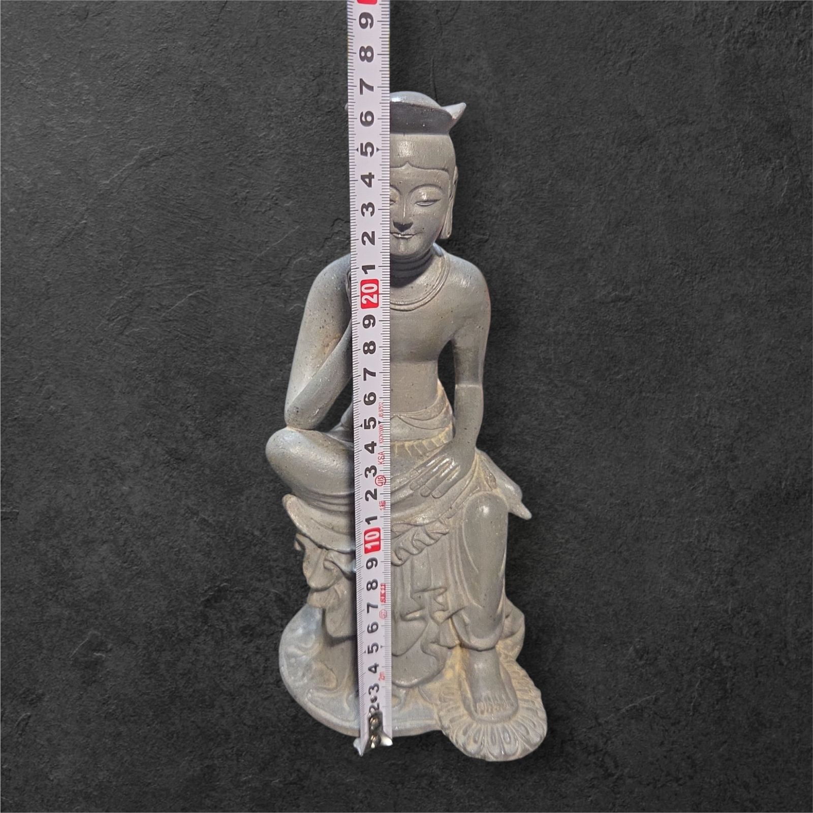 仏教美術 国宝仏 弥勒菩薩半跏思惟像 木卯作 落款あり 陶器製 仏具 古