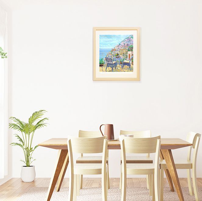 イタリア アマルフィ ポジターノ 地中海 風景画 版画 ヨーロッパ 絵画