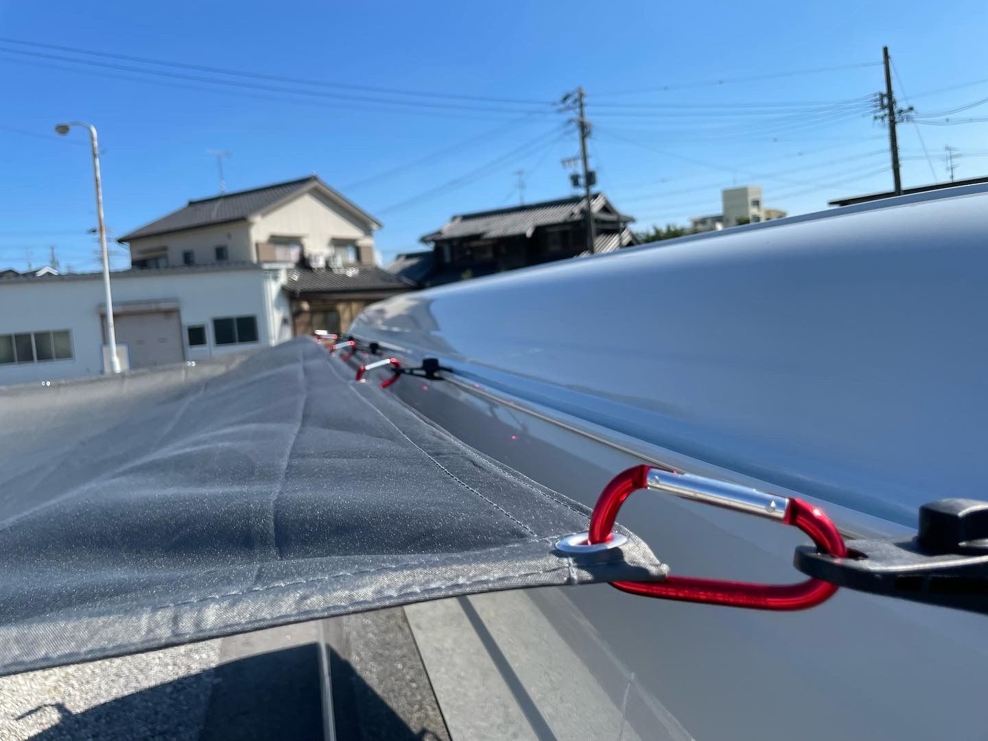 カーサイドタープ ハイエース バンライフ 車中泊 キャンピングカー
