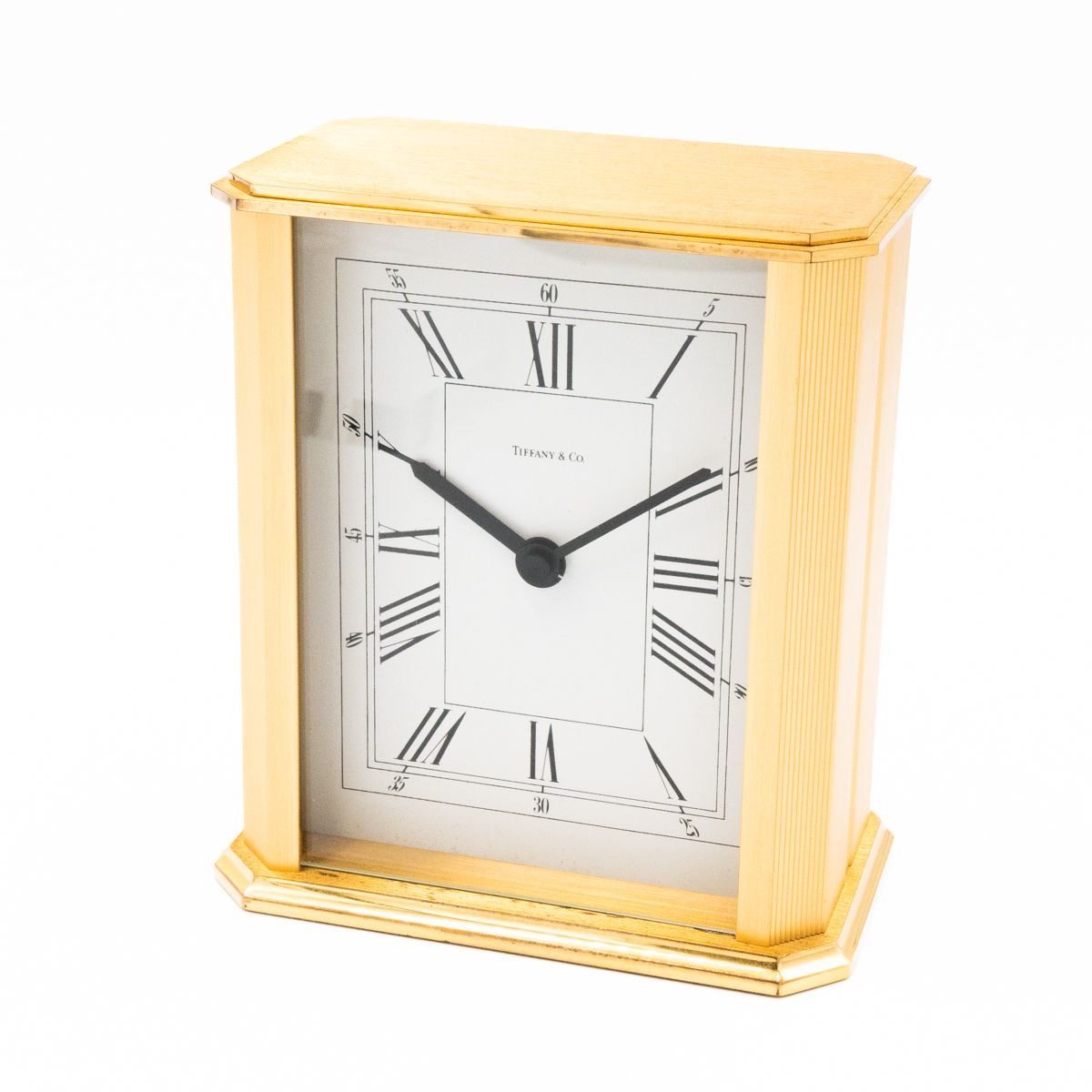 良品 TIFFANY＆CO. ティファニー 置時計 ゴールドカラー クロック