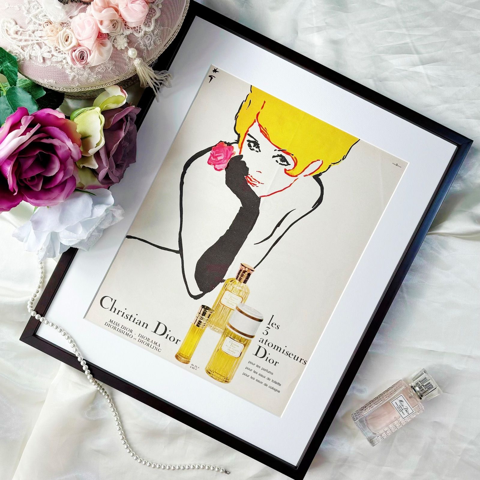 1966 広告＞Dior Rene Gruau ディオール ルネ・グリュオ ポスター