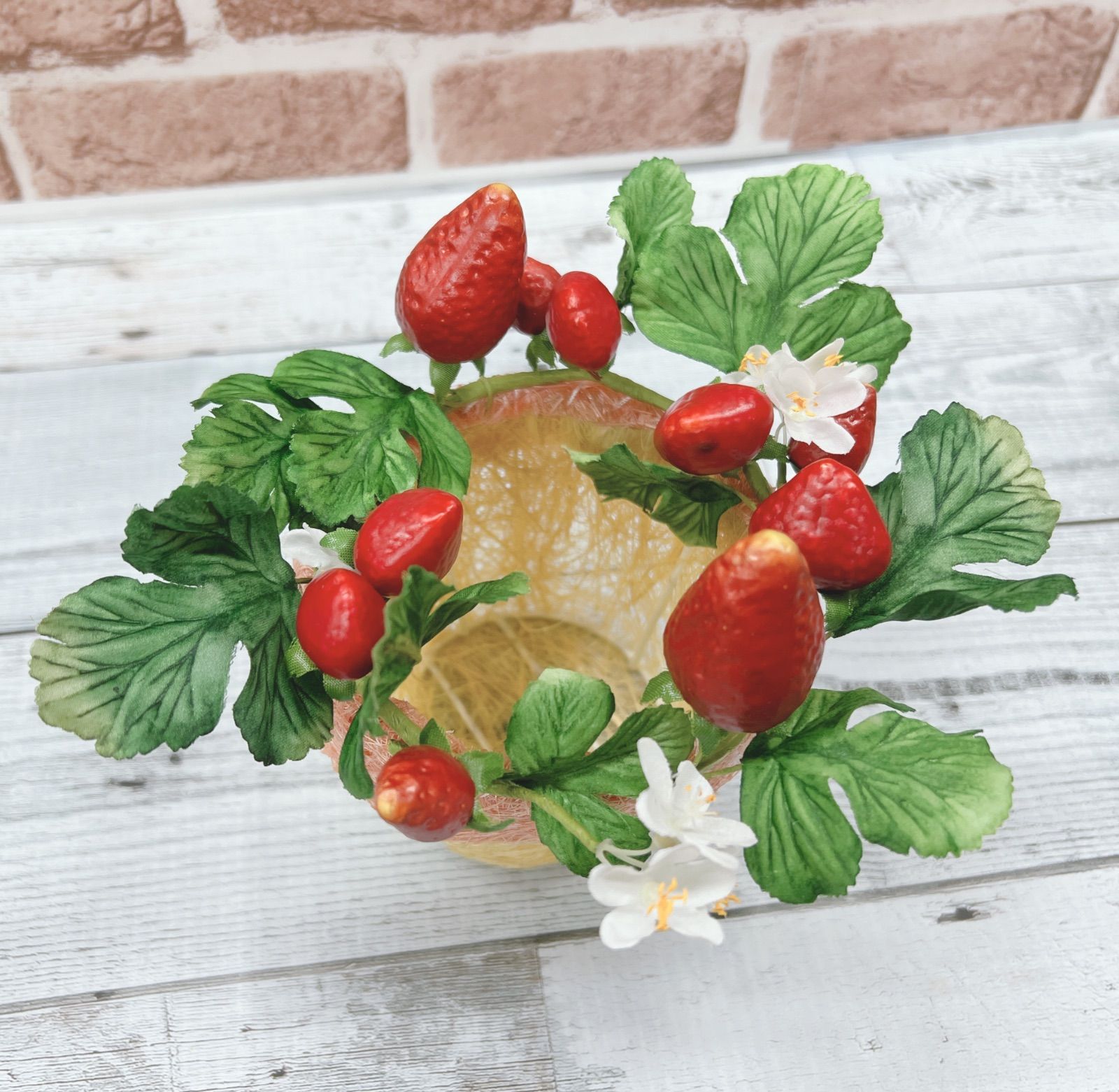 いちごのバスケット （2種類各1個セット） フェイクフルーツ イチゴ