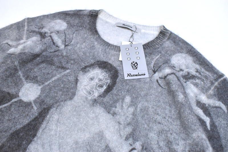 新品 ラッセルノ ゴルフ グラフィック ニット セーター 4(M) 5(L) 6(XL