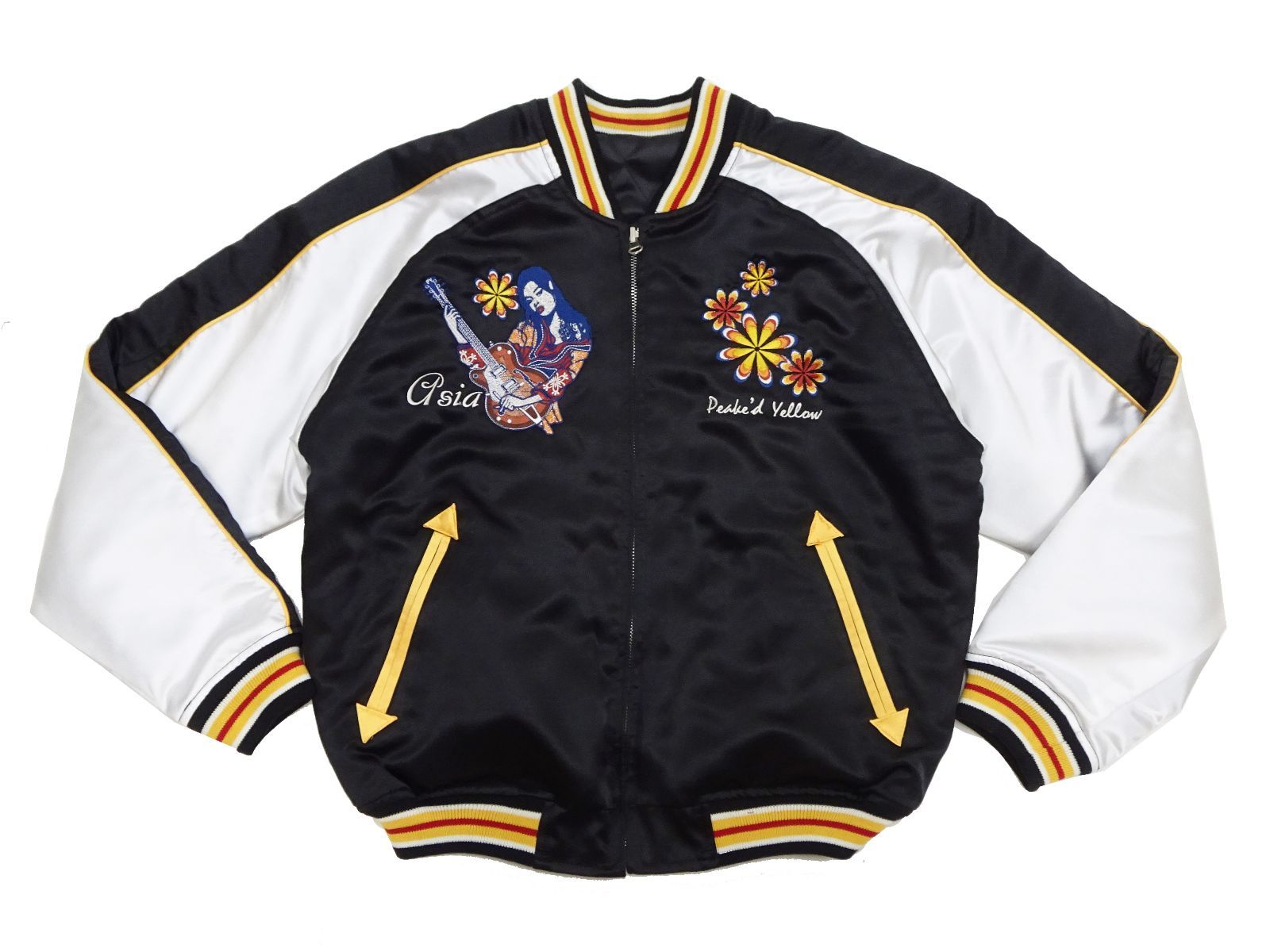 ピークドイエロー スカジャン Peakd Yellow リバーシブル スーベニア