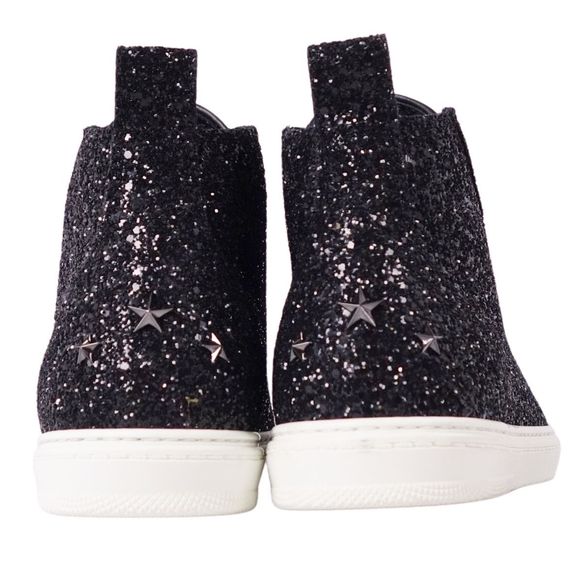 未使用 ジミーチュウ JIMMY CHOO スニーカー ハイカット グリッター