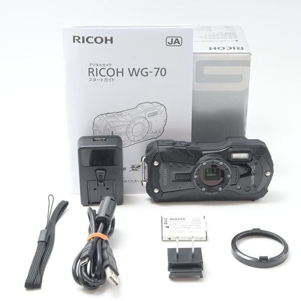 リコー RICOH WG-70 ブラック 防水デジタルカメラ - メルカリ