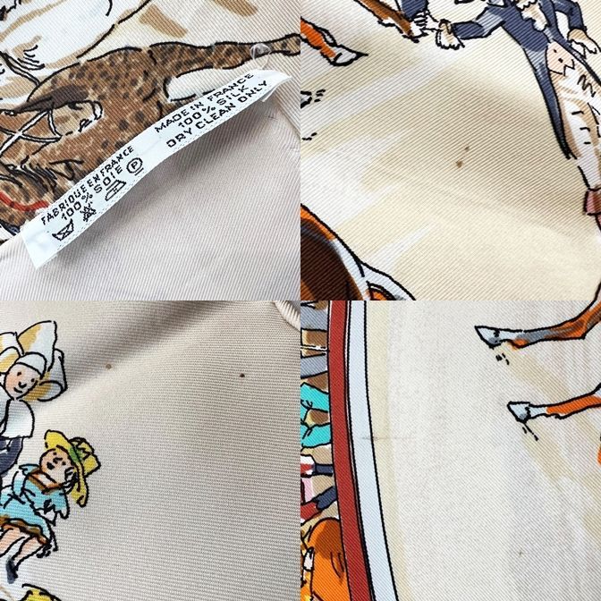 中古】 HERMES エルメス カレ90 CIRQUE MOLIER モリエサーカス