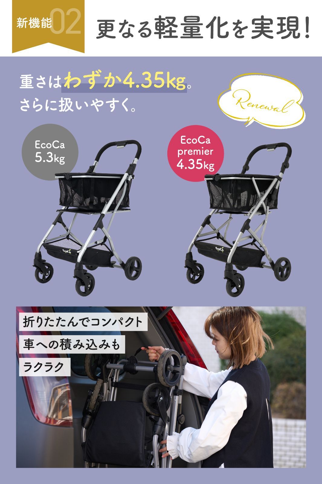 プライムダイレクト公式】【中古品】【高さ調整機能付き】 Ecoca