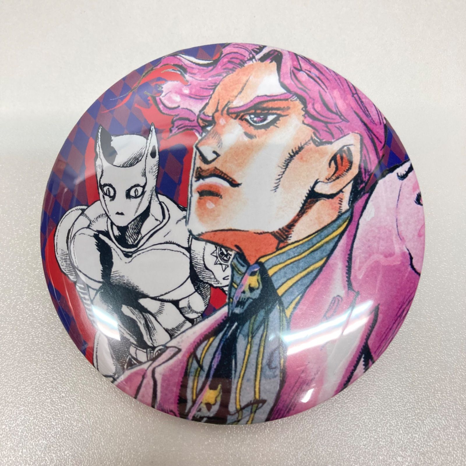 ◇ジョジョ 吉良吉影 缶バッジ 荒木飛呂彦原画展 S市杜王町 2017