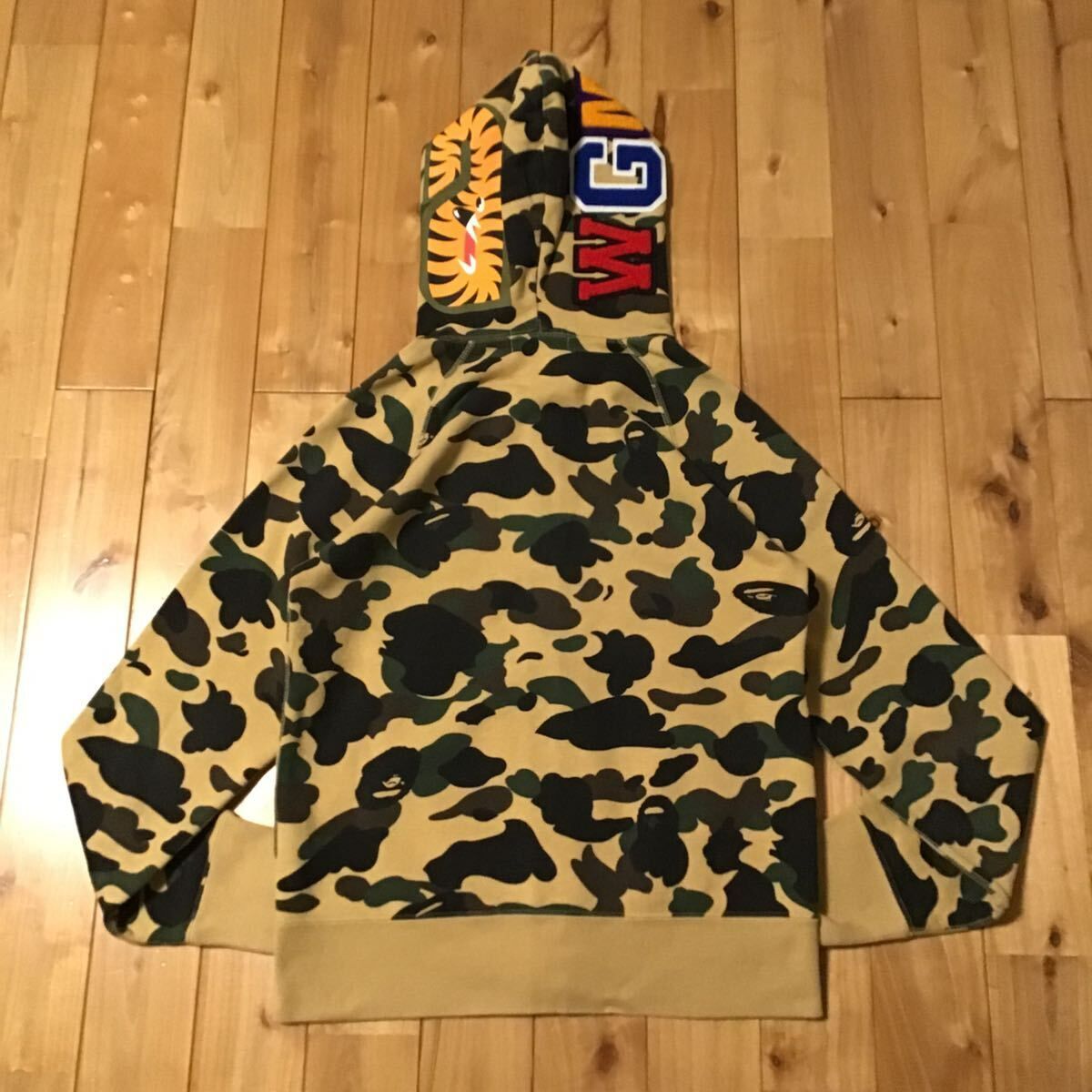 1st camo yellow シャーク パーカー Sサイズ shark full zip hoodie a
