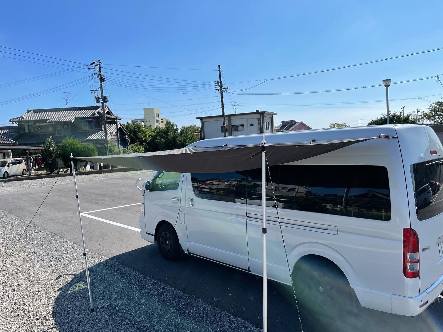 カーサイドタープ ハイエース バンライフ 車中泊 キャンピングカー