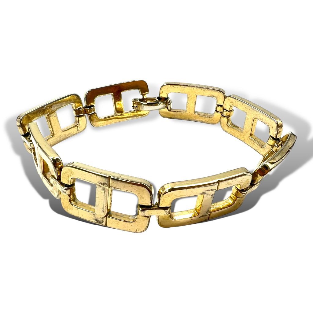 Christian Dior オールド CDロゴモチーフ ブレスレット ゴールド